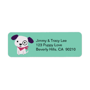 Bandanna Doggy, Address Labels, light green