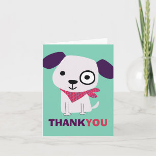 Bandanna Doggy, Thank You Card, green
