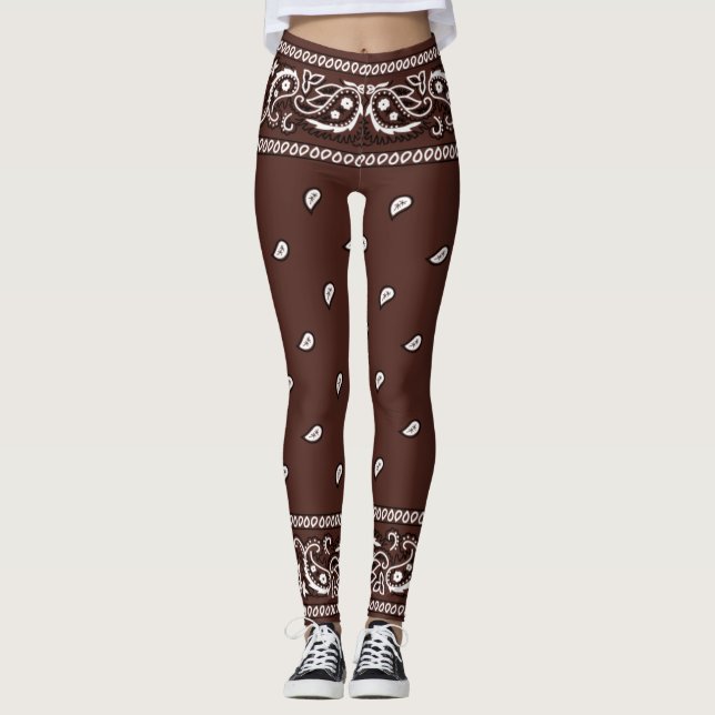 Bandanna Fudge Brown Leggings (Front)