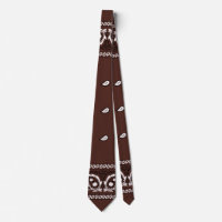 Bandanna Fudge Brown Neck Tie