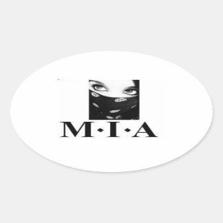 bandanna girl oval sticker