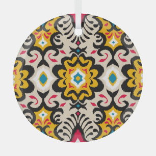 Bandanna Paisley: Vintage Silk Scarf Print Glass Tree Decoration