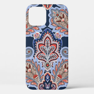 Bandanna pattern with paisley elements. Vintage ha iPhone 12 Case