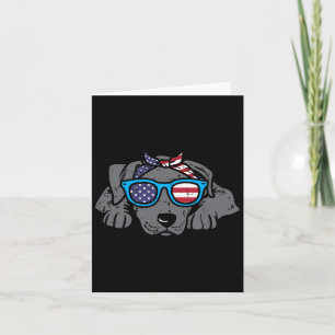 Bandanna Pitbull Pit American Usa 4th Of July Four Card