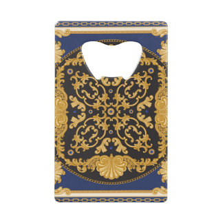 Bandanna Print: Black Blue Gold.