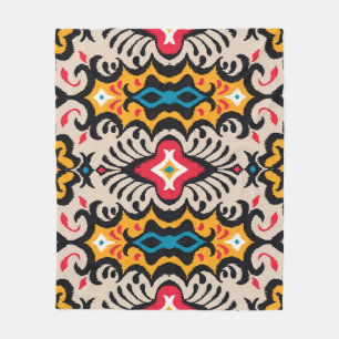 Bandanna Print: Vintage Paisley Silk. Fleece Blanket