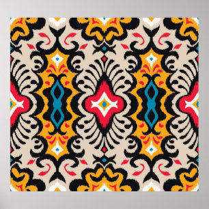 Bandanna Print: Vintage Paisley Silk. Poster