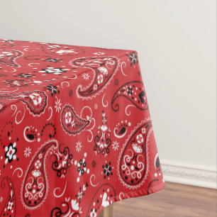 Bandanna Red Paisley Tablecloth