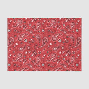 Bandanna Red Paisley  Tissue Paper