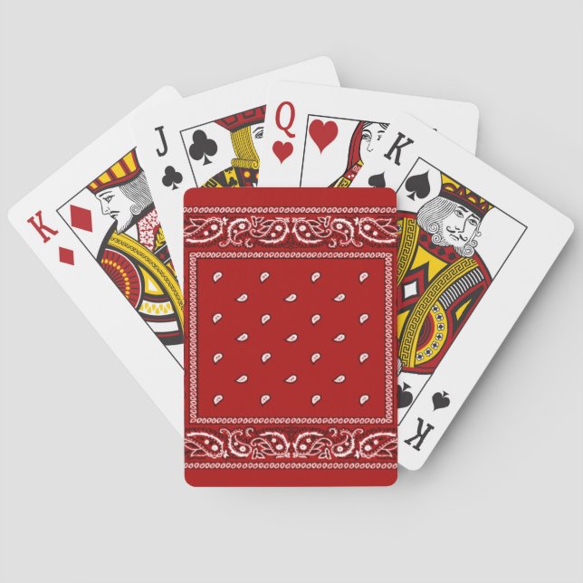 Bandanna Red Playing Cards (Back)