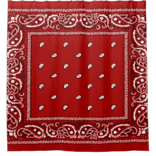 Bandanna Red Shower Curtain