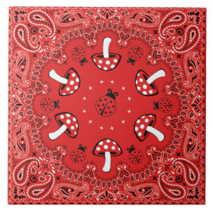 bandanna red tile