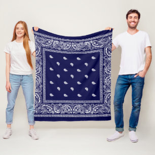 Bandanna True Blue Fleece Blanket