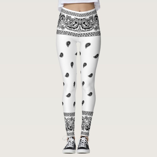Bandanna White Leggings (Front)