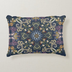 Bandanna with colourful paisley seamless pattern decorative cushion
