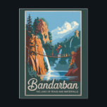 Bandarban Bangladesh Travel Art Vintage Postcard<br><div class="desc">Bandarban retro vector travel design. Bandarban,  a breathtaking hill district in Bangladesh,  is known for its lush green landscapes,  rolling hills,  and serene waterfalls.</div>