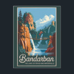 Bandarban Bangladesh Travel Art Vintage Postcard<br><div class="desc">Bandarban retro vector travel design. Bandarban,  a breathtaking hill district in Bangladesh,  is known for its lush green landscapes,  rolling hills,  and serene waterfalls.</div>