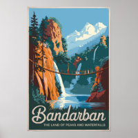 Bandarban Bangladesh Travel Art Vintage