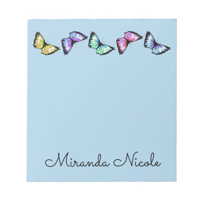 "Banded Butterflies" Notepad (Front)