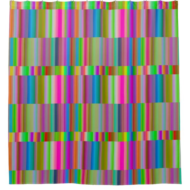 Banded Stripes Shower Curtain (Front)