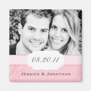 Banded Swirls Save the Date Magnet