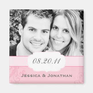 Banded Swirls Save the Date Magnet