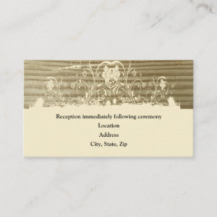 Banded Wood Reception Enclosure Cards, cream