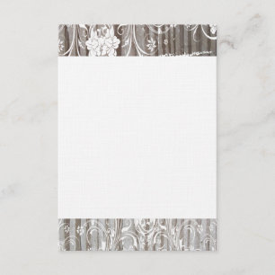 Banded Wood Shabby Lace Thank You Flat Cards