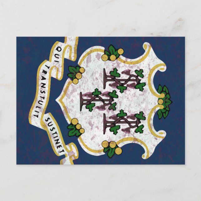 Bandeira de Connecticut Postcard (Front)
