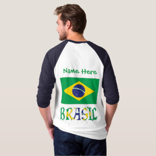 Bandeira do Brasil e Brasil Come o Nome T-Shirt