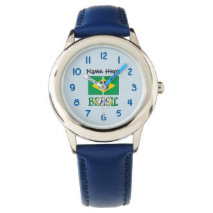 Bandeira do Brasil e Brasil Come o Nome Watch