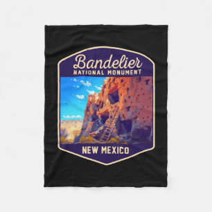 Bandelier national monument new mexico hiking fleece blanket