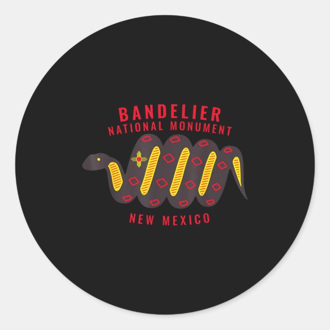 Bandelier National Monument New Mexico Nm Snake  Classic Round Sticker (Front)