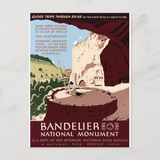 Bandelier National Monument Postcard (Front)