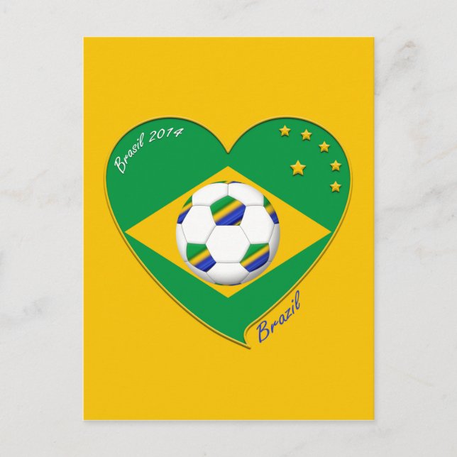 Bandera de BRASIL FÚTBOL de campeones del mundo Postcard (Front)
