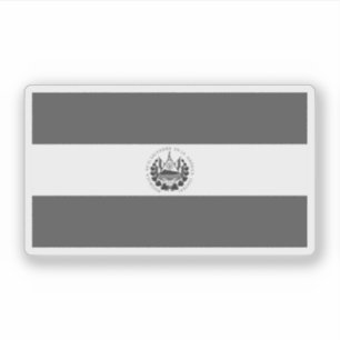 Bandera de El Salvador - black and white