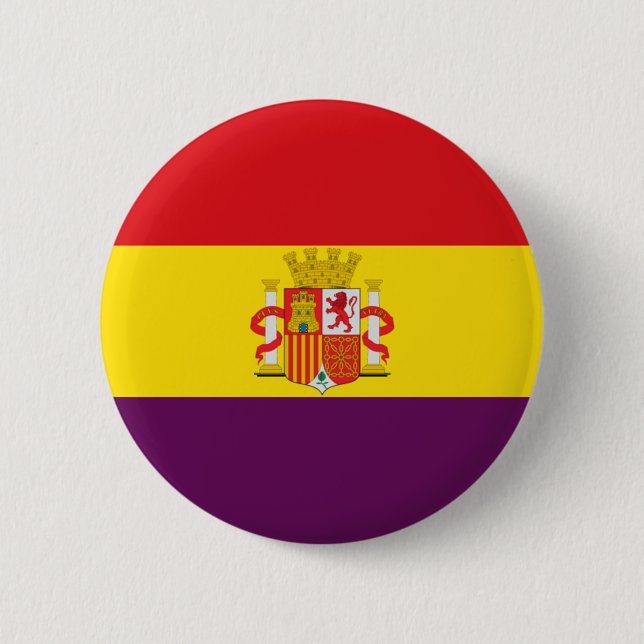 Bandera de la República Española 6 Cm Round Badge (Front)