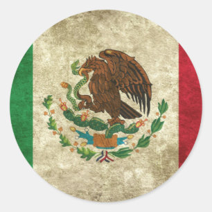 Bandera de México - Flag of Mexico Classic Round Sticker