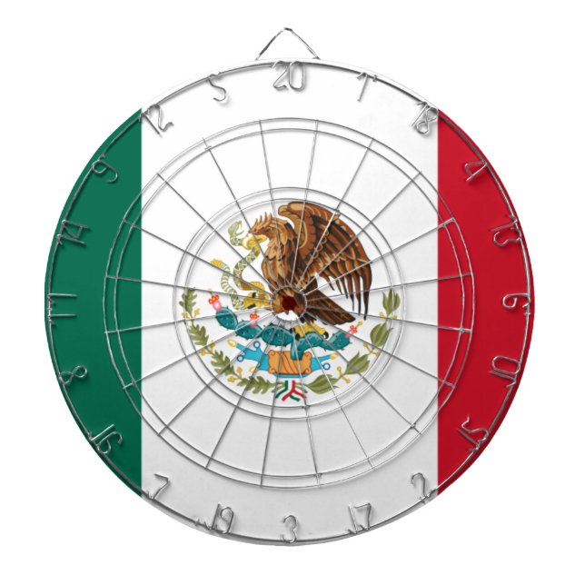 Bandera de México - Flag of Mexico - Mexican Flag Dartboard (Front)