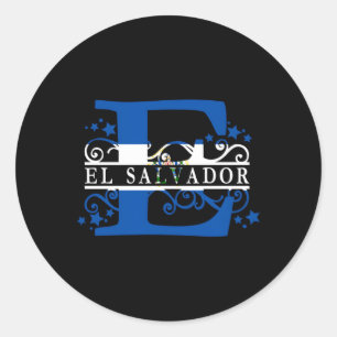 Bandera El Salvador Flag Salvadorian Pride Salvado Classic Round Sticker