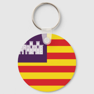 Bandera Islas Baleares - Flag Balearic Islands Key Ring