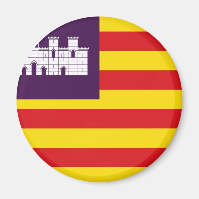 Bandera Islas Baleares - Flag Balearic Islands Magnet (Front)