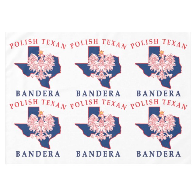 Bandera Polish Texan Tablecloth (Front (Horizontal))