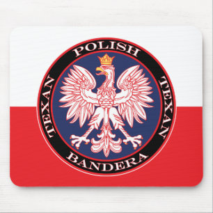 Bandera Round Polish Texan Mouse Mat