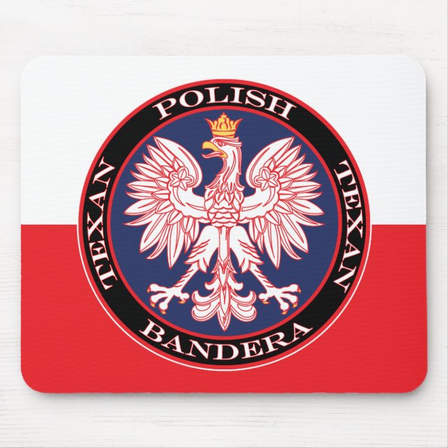 Bandera Round Polish Texan Mouse Mat (Front)