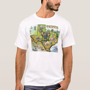 Bandera TEXAS Map T-Shirt