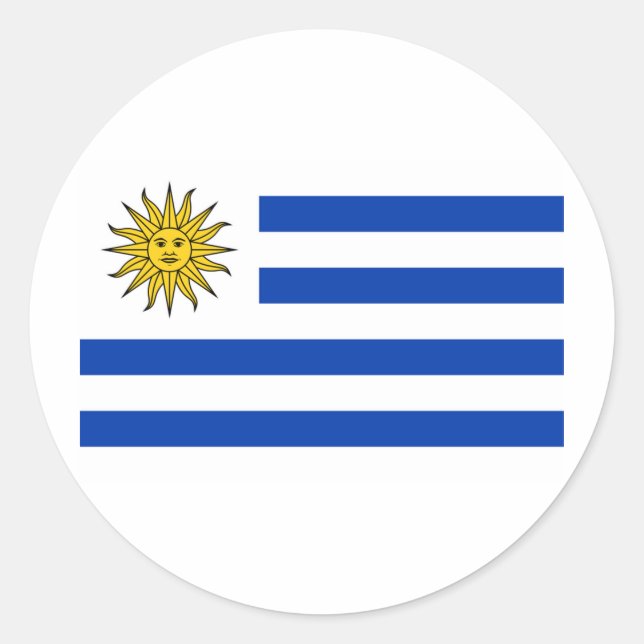 Bandera Uruguay Classic Round Sticker (Front)