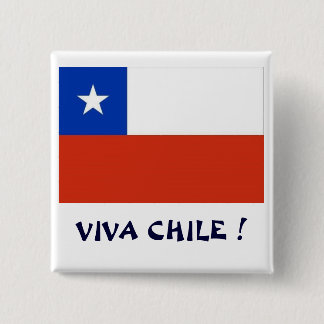 Bandera Viva Chile I 15 Cm Square Badge