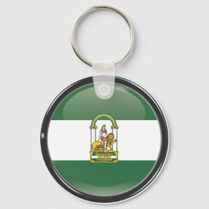 Bandera y escudo de Andalucía Key Ring