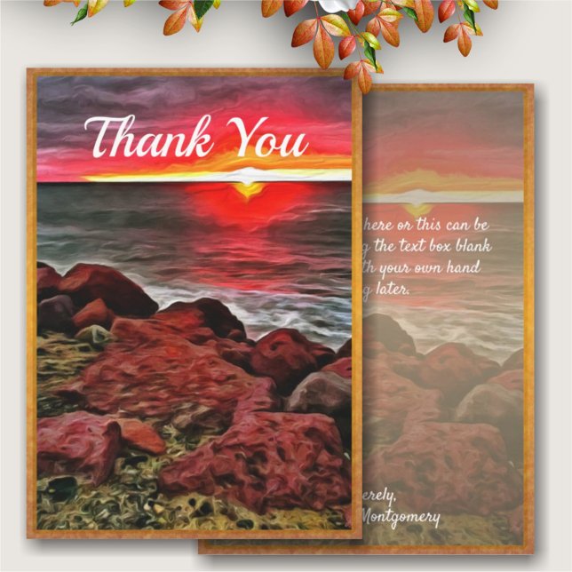 Banderas Thank You Sunset 914 Card (Creator Uploaded)